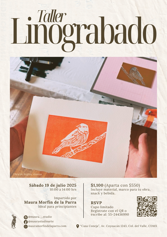 Taller Linograbado 19 Julio 2025